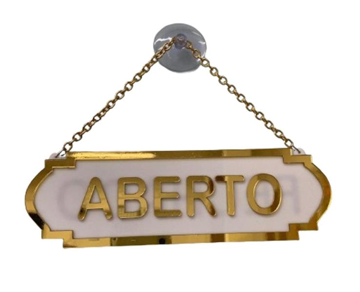 Imagem de Placa Aberto Fechado de Acrilico para comercio