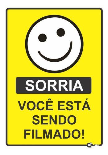 Imagem de Placa adesiva ''sorria, você está sendo filmado!''