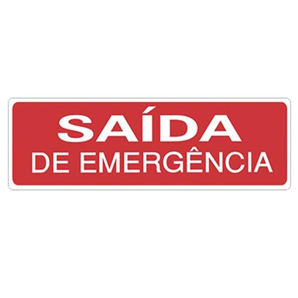 Imagem de Placa Advertência Saída De Emergência Unidade