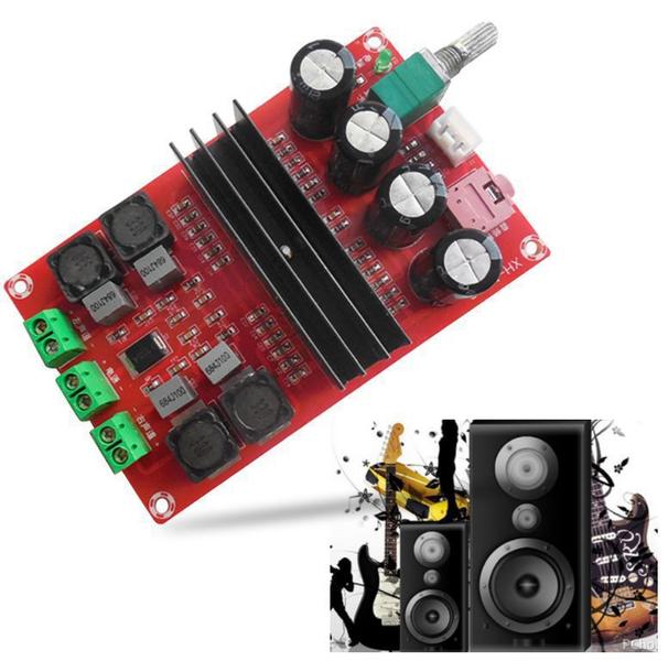 Imagem de Placa  Amplificador 2.0 100+100= 200w Rms Classe D Cx ativa