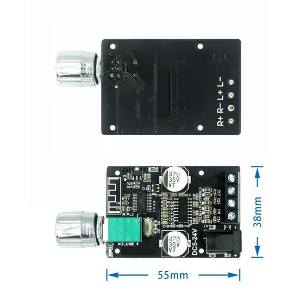 Imagem de Placa Amplificador 2.0 100w Rms Bluetooth 5.0 Integrado 2x50