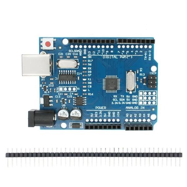 Imagem de Placa Arduino Uno R3 com Cabo USB - 16MHz, Chip CH340G e Mega328P