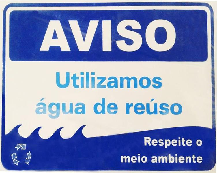 Imagem de Placa Aviso Água Reúso Pvc Jaime