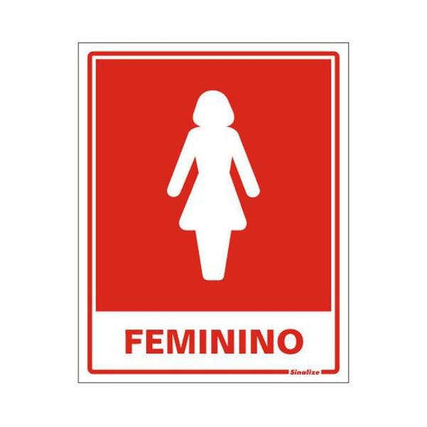 Imagem de Placa Banheiro Feminino Sinalize