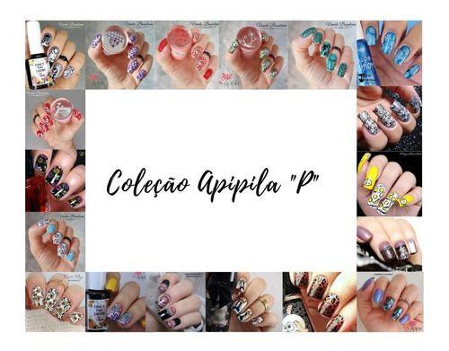 Placa Carimbo Unhas Apipila P85 - Apipila Cosméticos Imagem de Placa Carimbo Unhas Apipila P85