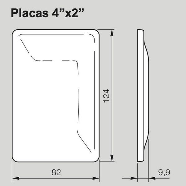 Imagem de Placa Cega 4x2 PIAL Zeffia Tampa Espelho 680180