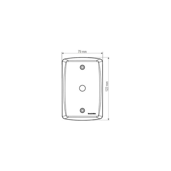 Imagem de Placa Cega com 1 Furo 9,5mm 4 X 2 Branca - Tramontina Lux2 57105002