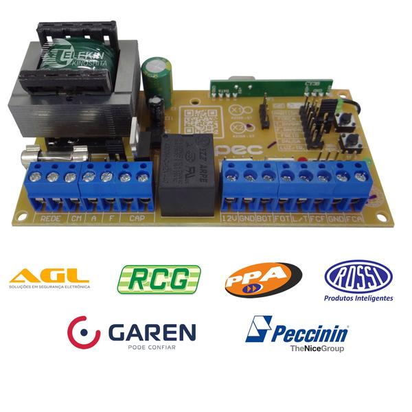 Imagem de Placa Central de Comando Para Motor de Portão Universal X2 PPA RCG Garen AGL Ipec