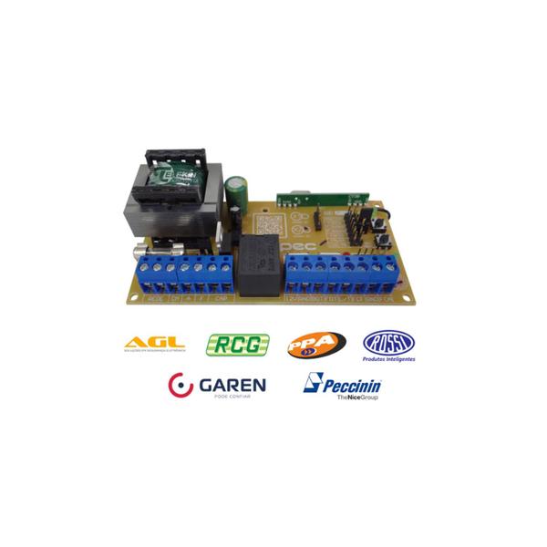 Imagem de Placa Central Motor Portão X2 Para Ppa Rcg Gatter c/ Capacitor 12uf