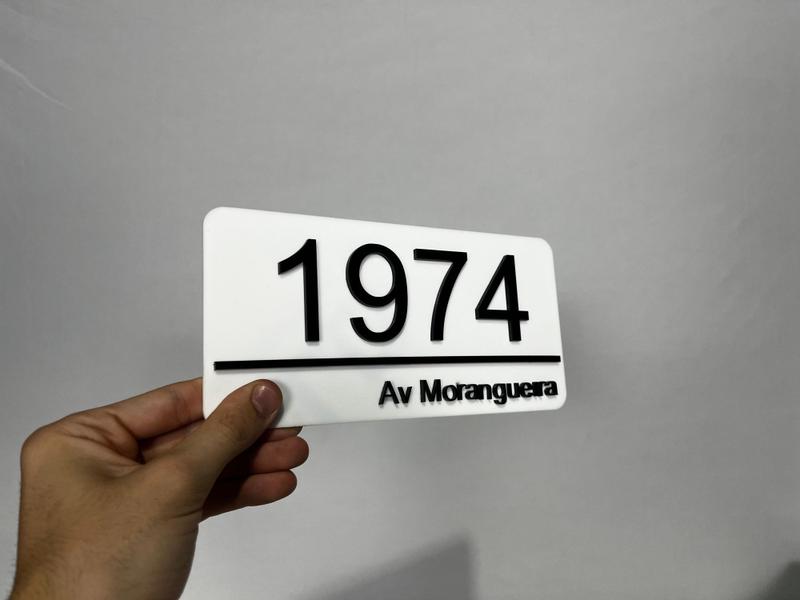 Placa com números para casas personalizada - OEM Imagem de Placa com números para casas personalizada
