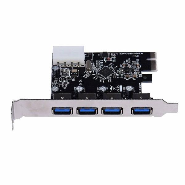 Imagem de Placa Controladora Pci-E X1 Usb 3.0 5gbps Com 4 Portas USB