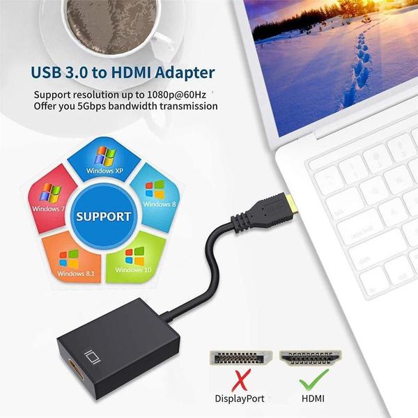 Imagem de Placa Conversor Usb-Hdmi 3.0 1080P 60Hz Windows 10