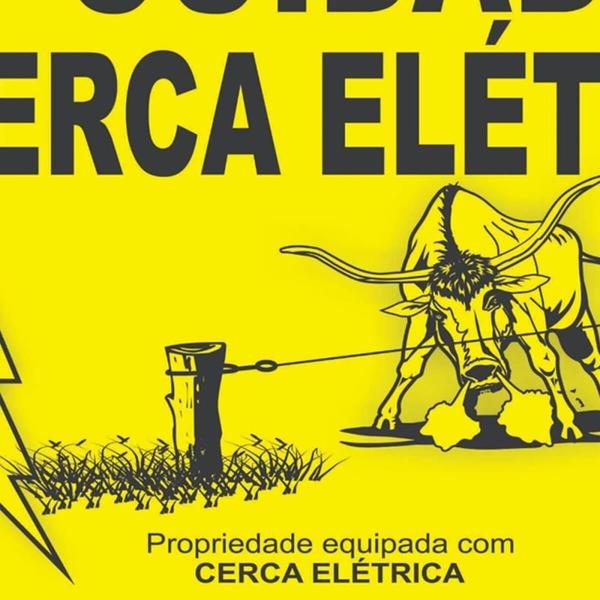 Imagem de Placa Cuidado Cerca Elétrica Zebu (10un) 40150