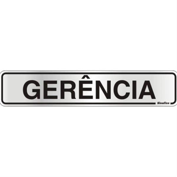 Imagem de Placa de Alumínio Auto-Adesiva 5x25cm Gerência - 100 AC - SINALIZE