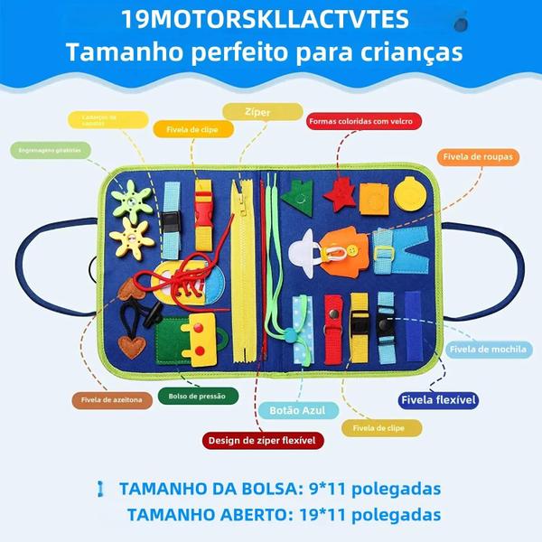 Placa de Atividades Montessori Sensorial Educativa para Meninas e Meninos Imagem de Placa de Atividades Montessori Sensorial Educativa para Meninas e Meninos