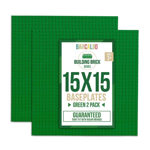 Imagem de Placa de base de tijolos de construção Barcaloo 15,75 x 15,75 polegadas verde x2