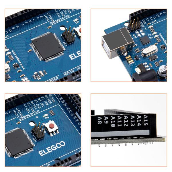 Imagem de Placa de desenvolvimento ELEGOO MEGA R3 ATmega 2560 com cabo USB