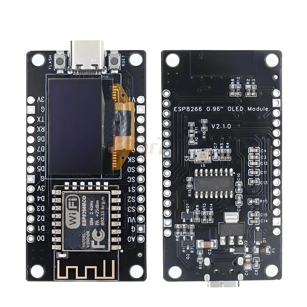 Imagem de Placa de Desenvolvimento ESP8266 NodeMCU V3 com Display OLED de 0,96 Polegadas - Módulo WiFi ESP-12F