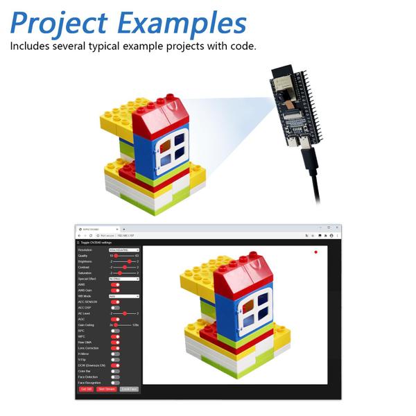 Imagem de Placa de desenvolvimento FREENOVE ESP32-S3-WROOM CAM com tutorial