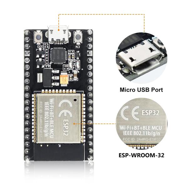 Imagem de Placa de desenvolvimento KeEyees ESP32S ESP32 2,4 GHz WiFi + Bluetooth