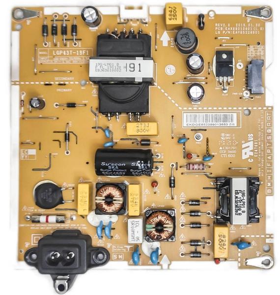 Imagem de Placa de fonte tv 43lm631c0sb 43lm6300psb 43lm6370psb modelo eax68210401 (1.8)