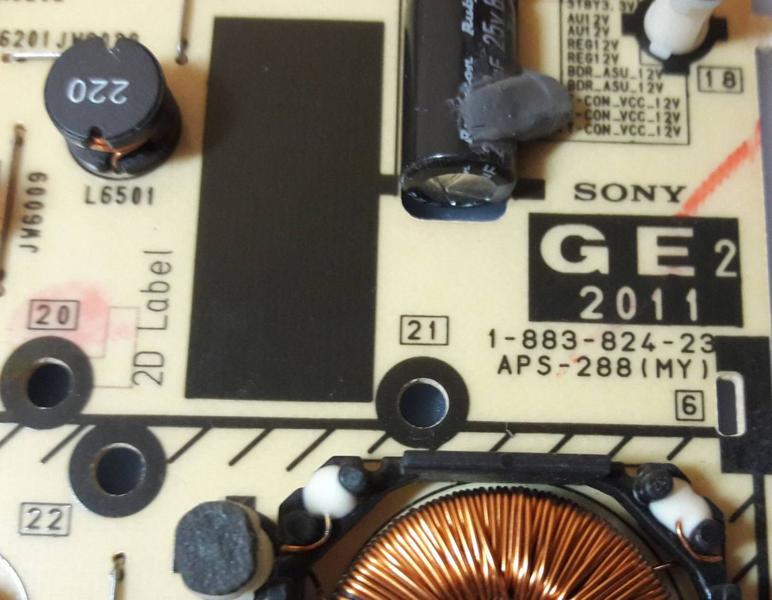 Imagem de Placa de fonte tv sony kdl-32ex425 kdl-32ex525 modelo 1-883-824-23 1-884-886-21