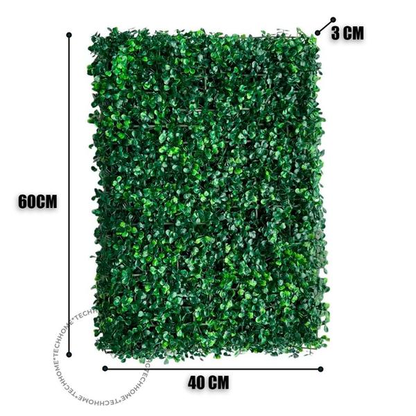 Imagem de Placa de Grama Artificial 40x60cm Buchinho Painel Muro Verde Decoração