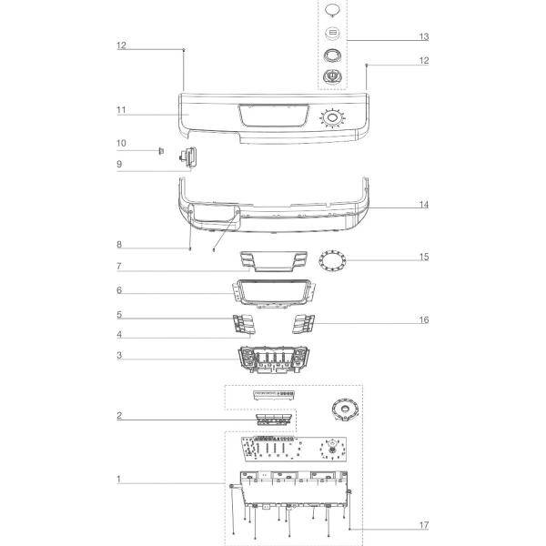 Imagem de Placa De Interface Completa Para Lava e Seca Electrolux LSI11 - PRPSSWLE10 / A07895201