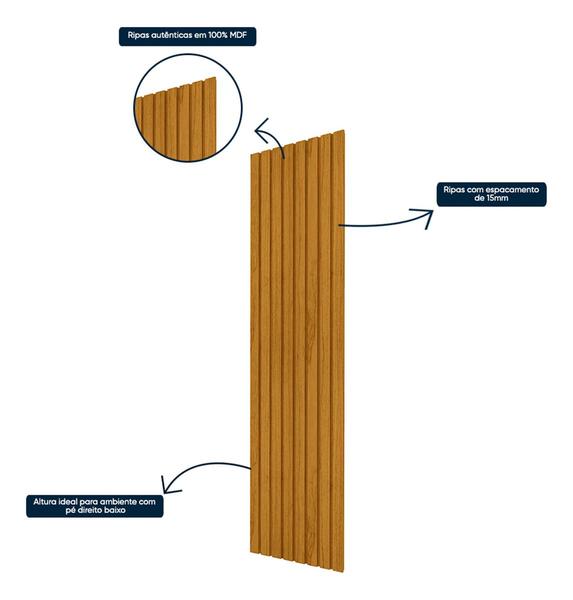 Imagem de Placa De Painel Ripado Nobre 50cm Naturale - Gelius