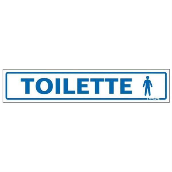 Imagem de Placa de Poliestireno Auto-Adesiva 5x25cm Toilette Masculino - 200 AI - SINALIZE