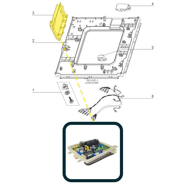 Imagem de Placa De Potência 220VPara Lava e Seca LSE11 Electrolux Original PRPSSW7D42 A09109501