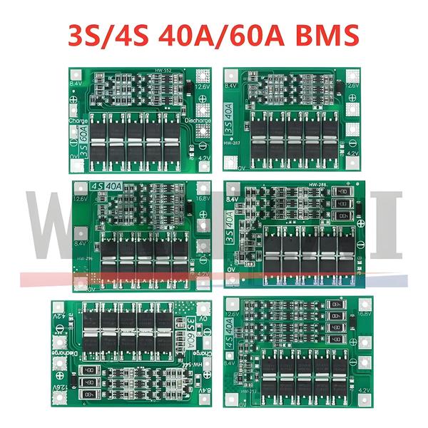 Imagem de Placa de Proteção BMS 40A/60A para Bateria de Íon-Lítio 18650 - Carregador de Motor de Perfuração