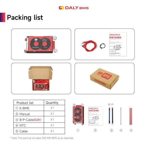 Imagem de Placa de proteção BMS DALY 4S-16S 15A a 200A com sensor