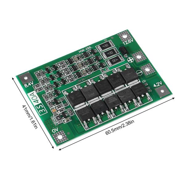 Imagem de Placa de proteção de bateria QCCAN 3S 40A 12,6V Li-ion Lithium