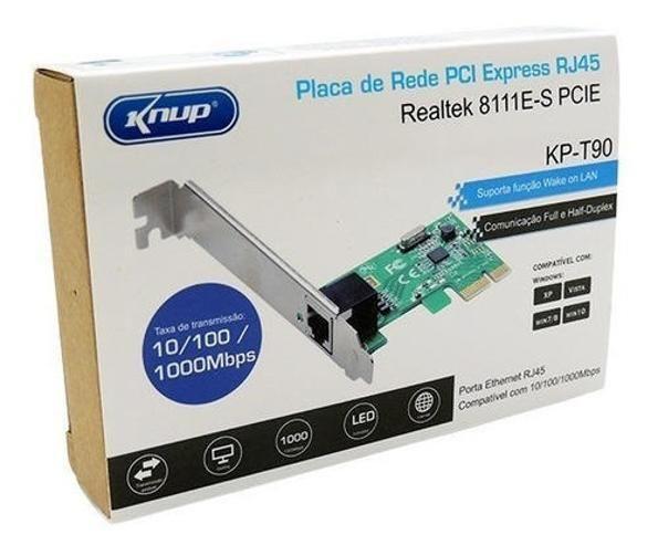 Imagem de Placa De Rede Pci Express 10/100/1000 Mbps Low Profile Kp Homologação: 47101603111