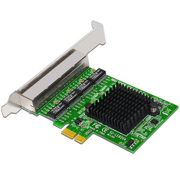 Imagem de Placa De Rede Realtek Quad 4 Portas Gigabit 1000mbps Pcie X1