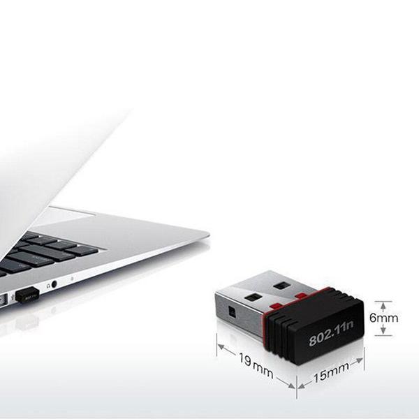 Imagem de Placa de rede sem fio WiFi Dongle Adaptador 150Mbps USB 2.0