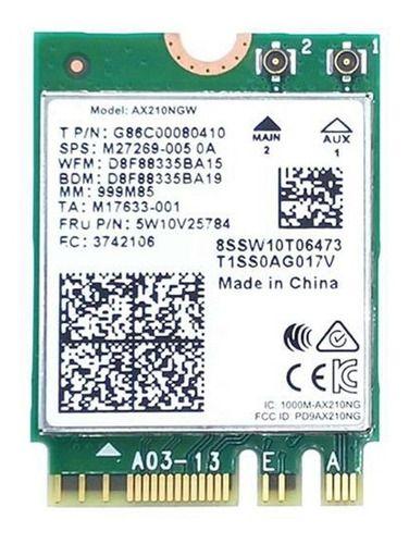 Imagem de Placa De Rede Wifi 6 Ax210ngw 5ghz Bt 5.2 6g 5374 Mbps M.2