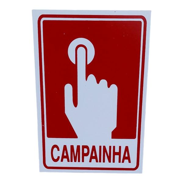 Imagem de Placa DE Sinalização 15x10 Campainha