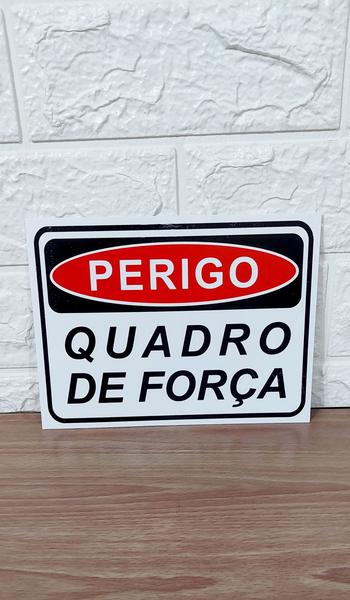 Imagem de Placa de Sinalização 15x20 PERIGO QUADRO DE FORÇA