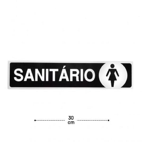 Imagem de Placa de Sinalização 30x7 Sanitário Feminino