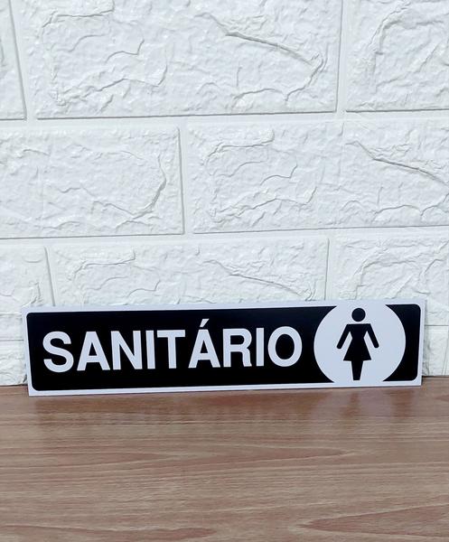 Imagem de Placa de Sinalização 30x7 Sanitário Feminino