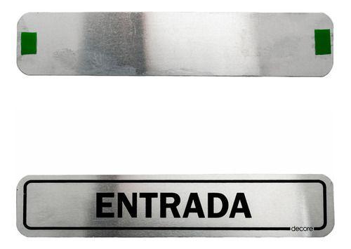 Imagem de Placa de Sinalização Adesiva 5 x 25cm Entrada Decore