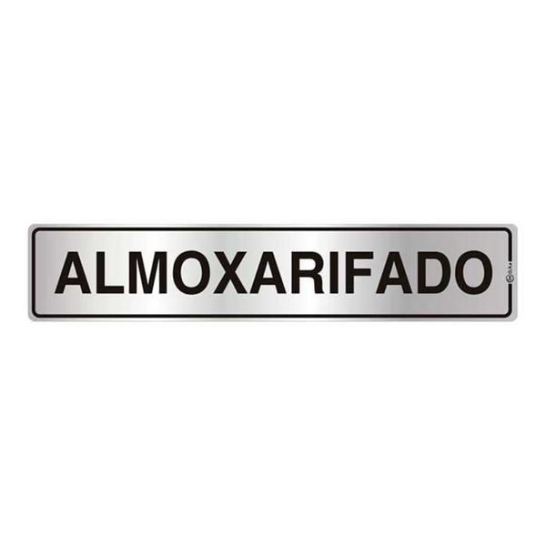 Imagem de Placa de Sinalização Alumínio 05x25cm Almoxarifado C05044 Indika