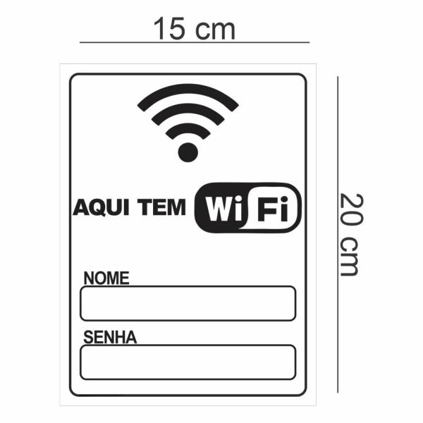 Imagem de Placa de Sinalização Aqui tem WI-FI