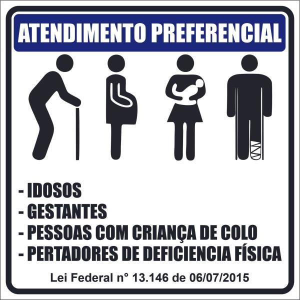 Imagem de Placa de Sinalização Atendimento Preferencial 2