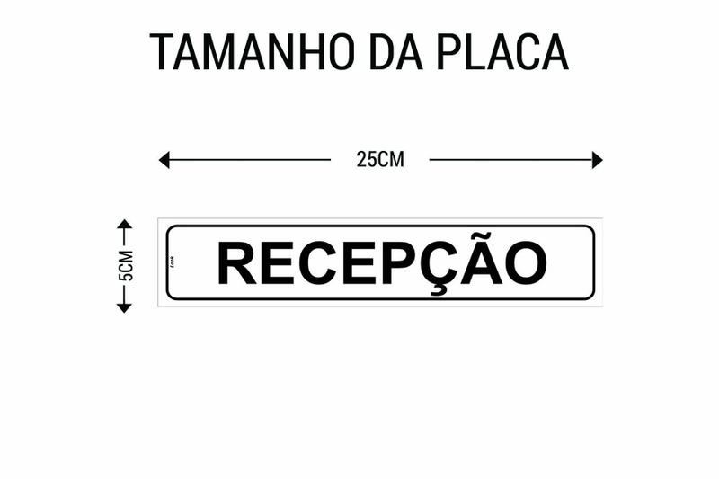 Imagem de Placa de Sinalização Autoadesiva para Departamento de Recepção - Poliestireno