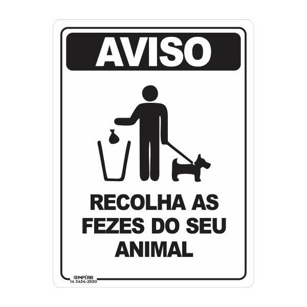 Imagem de Placa de Sinalização Aviso Recolha as Fezes do seu Animal 2