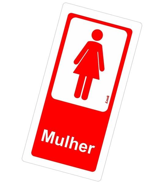 Imagem de Placa de Sinalização Banheiro - Sanitário Plus Masculino e Feminino  Indicação Clara e Elegante