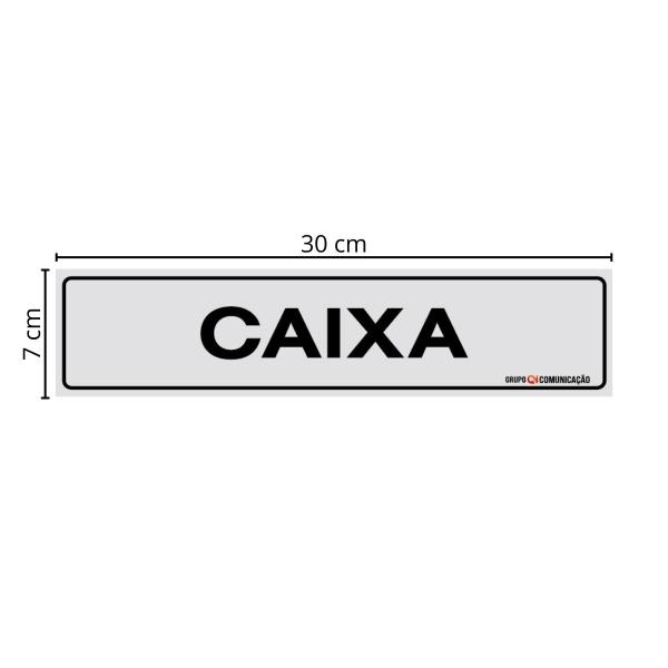 Placa De Sinalização Caixa 30x7 Qi Comunicação - B-501 Q1a Imagem de Placa De Sinalização Caixa 30x7 Qi Comunicação - B-501 Q1a